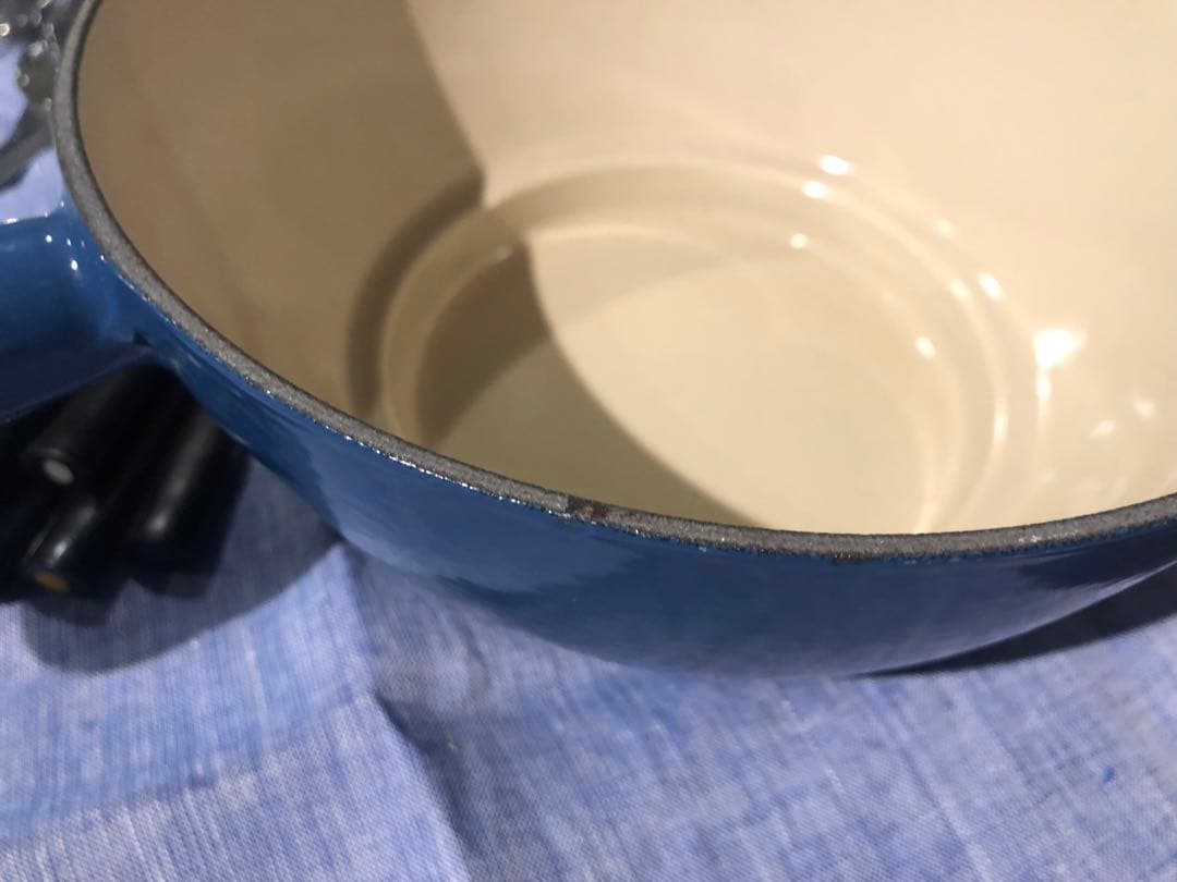 ル・クルーゼ フォンデュ・セット ブルー20cm 未使用