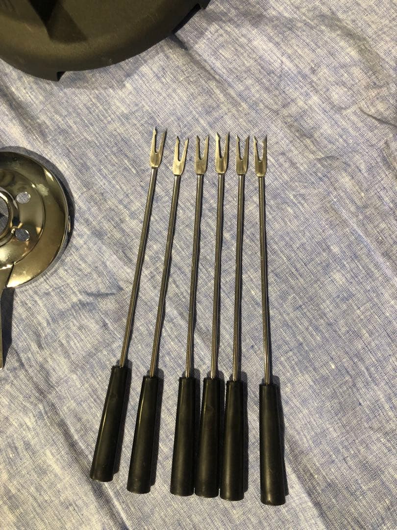 ル・クルーゼ フォンデュ・セット ブルー20cm 未使用