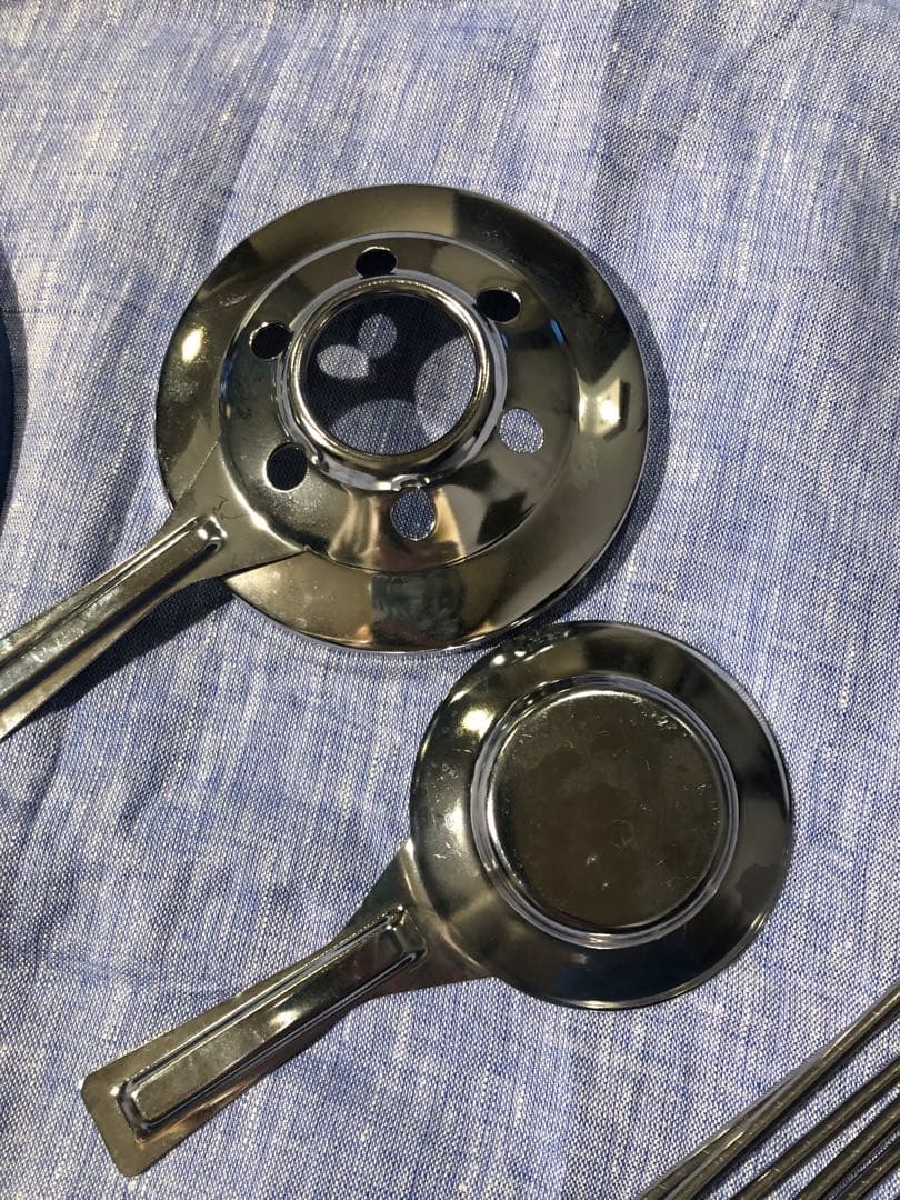 ル・クルーゼ フォンデュ・セット ブルー20cm 未使用