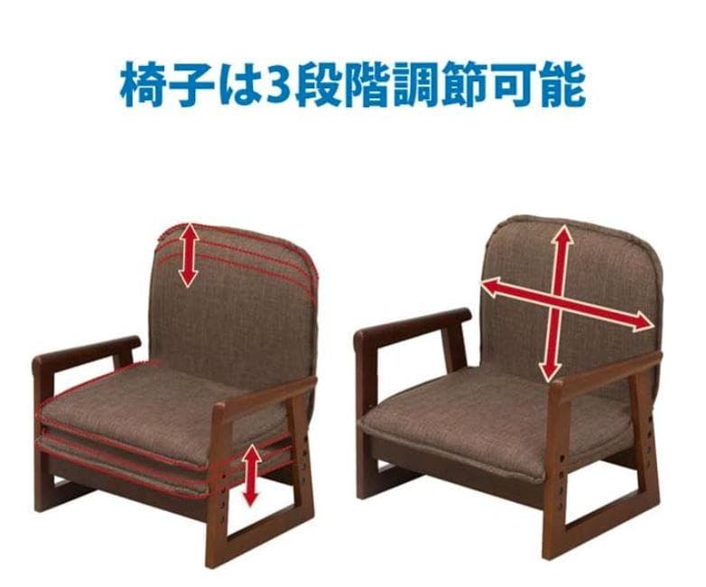 あとちょっと】おひとり様コタツ ブラウン 3点セット (炬燵・椅子