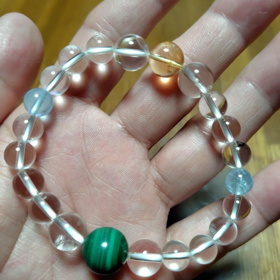 カラフルガラスビーズブレスレット