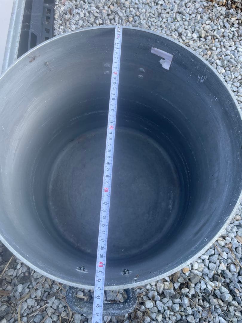 寸胴鍋 43cm 2ハンドル　とって付き　アルミ鍋飲食店　厨房　業務用　中古