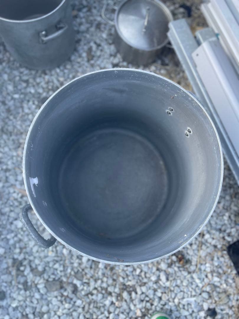 寸胴鍋 43cm 2ハンドル　とって付き　アルミ鍋飲食店　厨房　業務用　中古