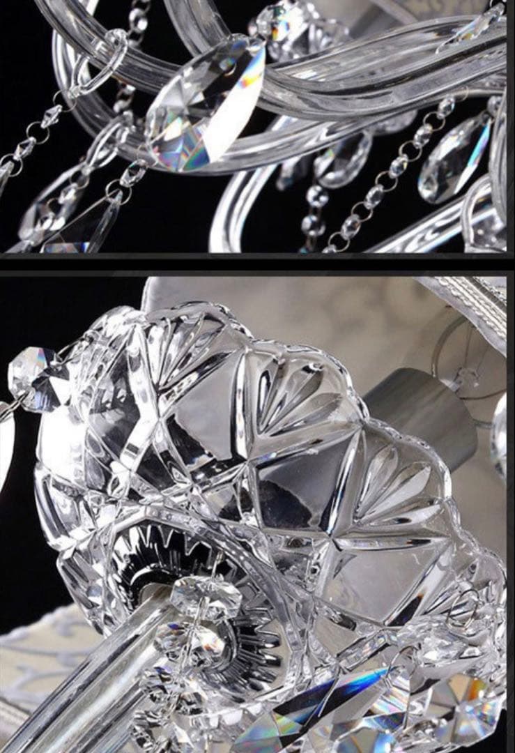 三色照明モード、調整可能LED電球は付きエレガント クリスタルシャンデ