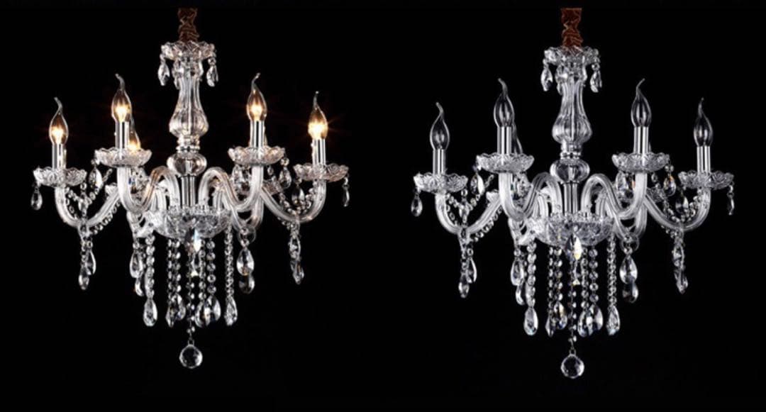 三色照明モード、調整可能LED電球は付きエレガント クリスタルシャンデ