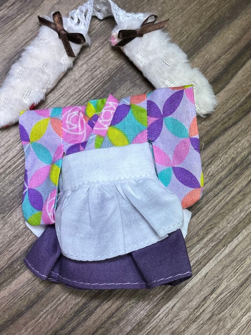 子犬わたあめサイズ　うさみみ和風メイド　4