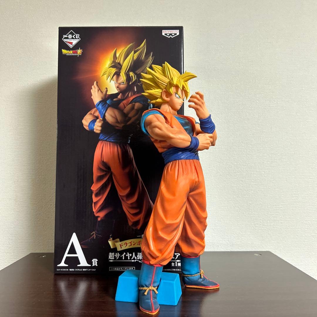 一番くじ　ドラゴンボールメモリーズ　A賞　超サイヤ人孫悟空　極美品　半券くじ箱付