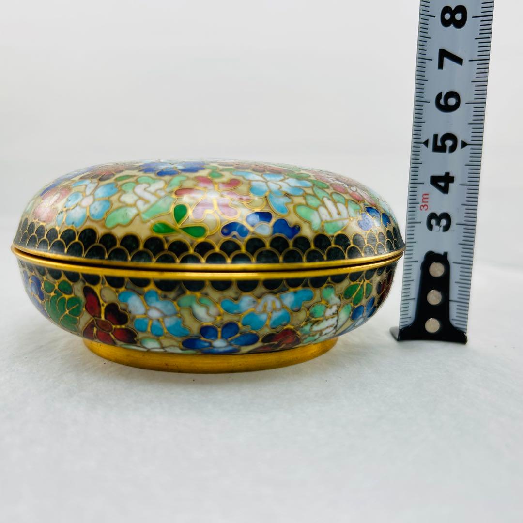 C香合 七宝焼き 中国 花紋 蓋物 お茶道具 古美術 骨董品 - メルカリ