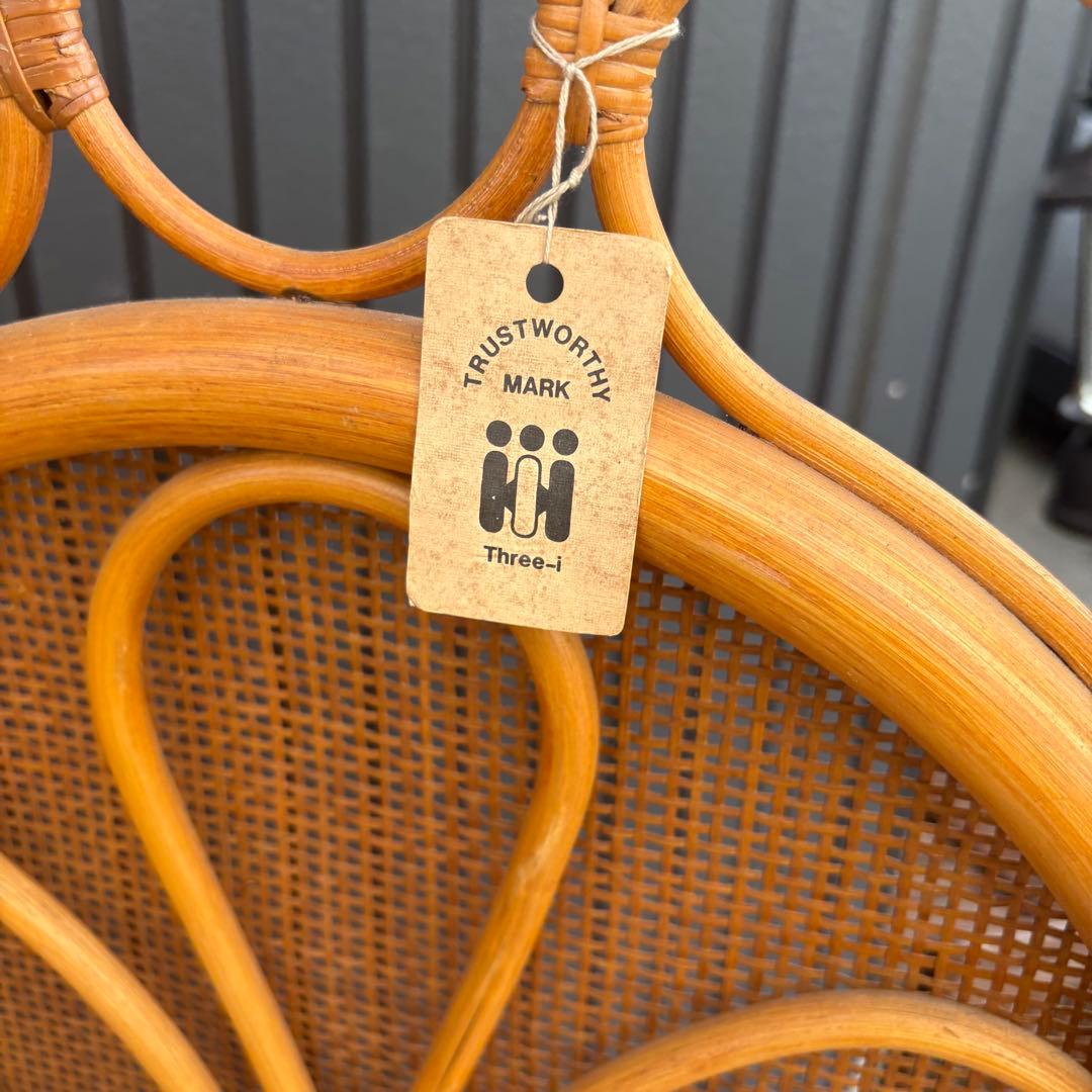 昭和レトロ エスニック 3連 ラタンパーテーション 間仕切り パーティション衝立