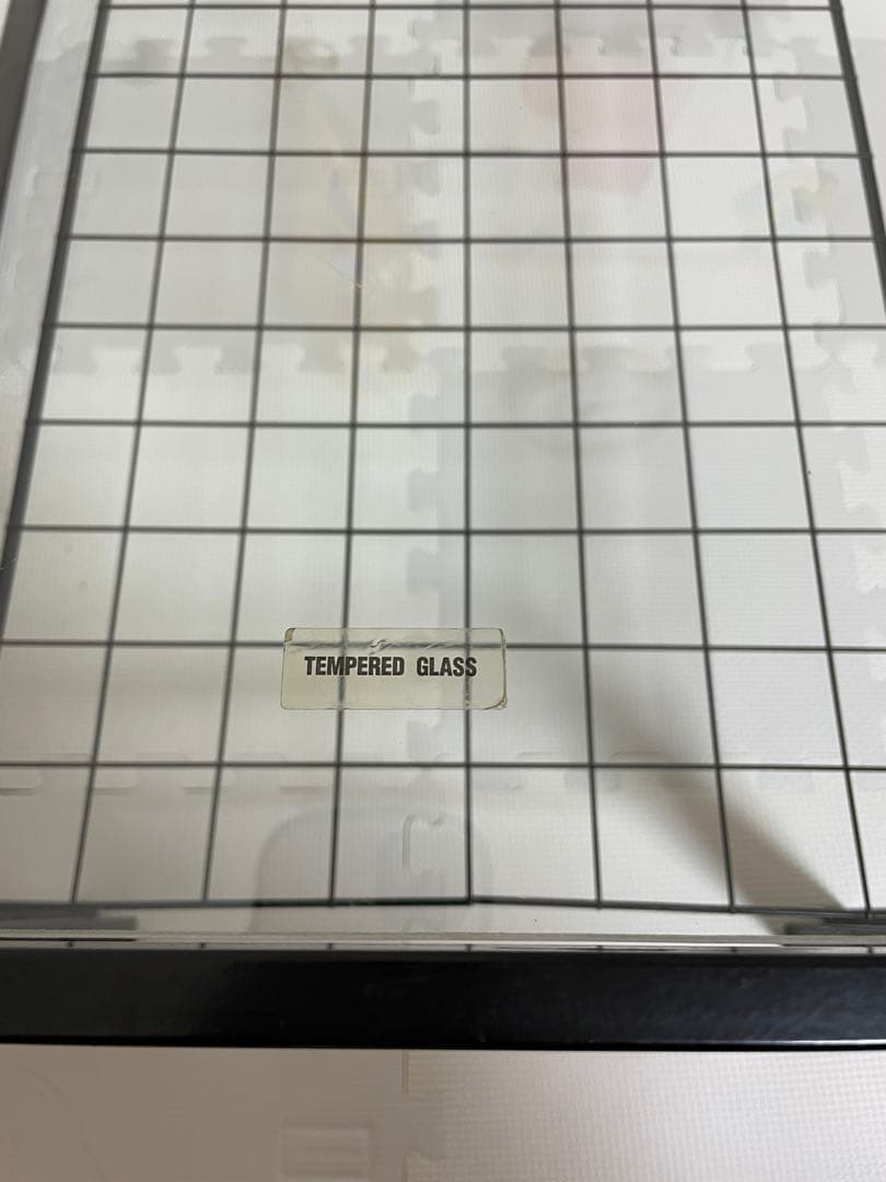 ガラス天板テーブル　ローテーブル　80年代　昭和レトロ　ブラック