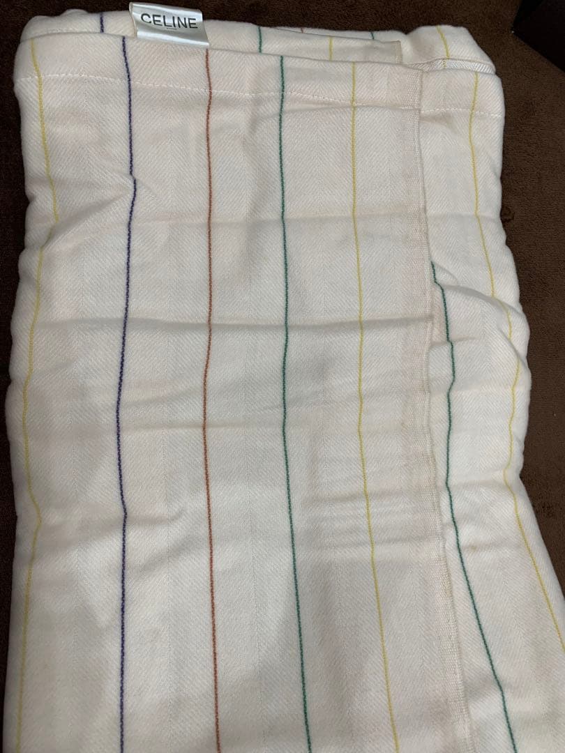 【未使用】CELINE セリーヌ 綿毛布 ブランケット シーツ 140×200