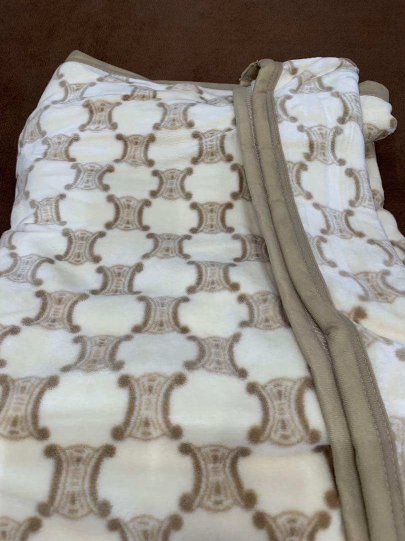 【未使用】CELINE セリーヌ 綿毛布 ブランケット シーツ 140×200