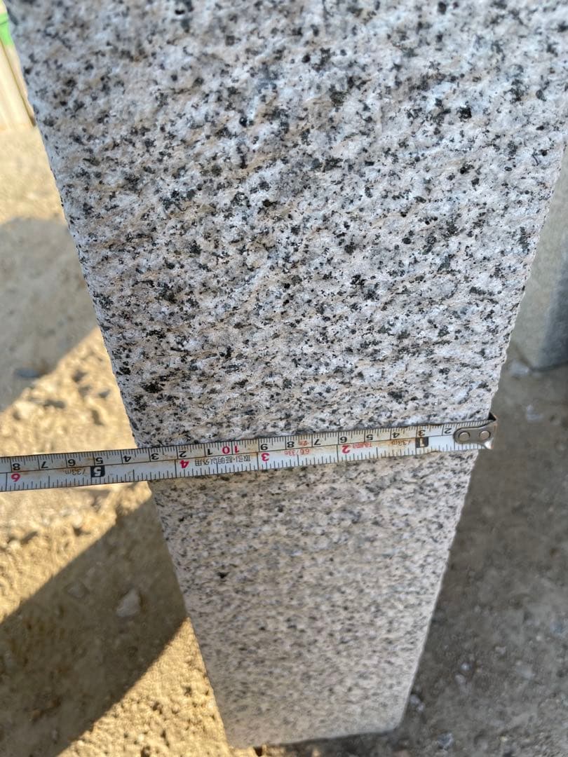 おかえり石柱　ケロちゃん　手作り　御影石　玄関先セット品