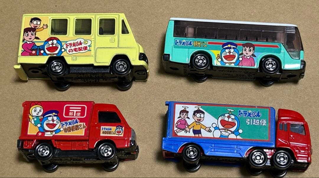 キャラトミカ ドラえもん たべもの販売車セット 運搬車セット 2点
