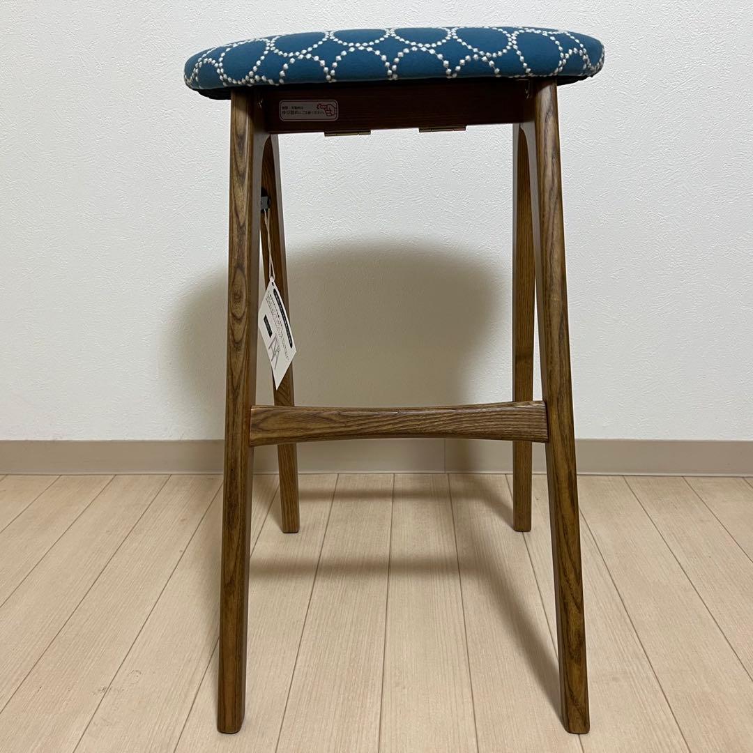 ミナペルホネン スツール タンバリン 折りたたみ 【ブルー/イエロー】 チェア