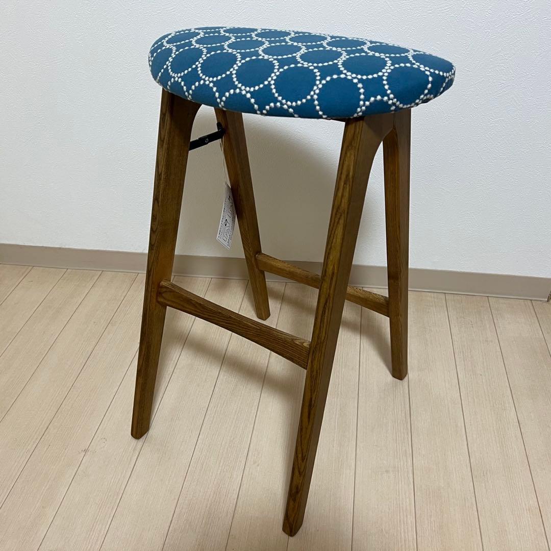 ミナペルホネン スツール タンバリン 折りたたみ 【ブルー/イエロー】 チェア