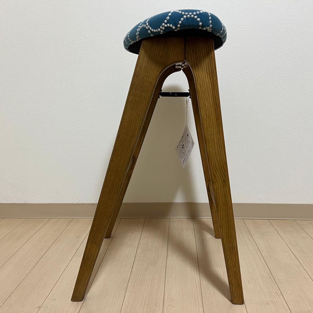 ミナペルホネン スツール タンバリン 折りたたみ 【ブルー/イエロー】 チェア