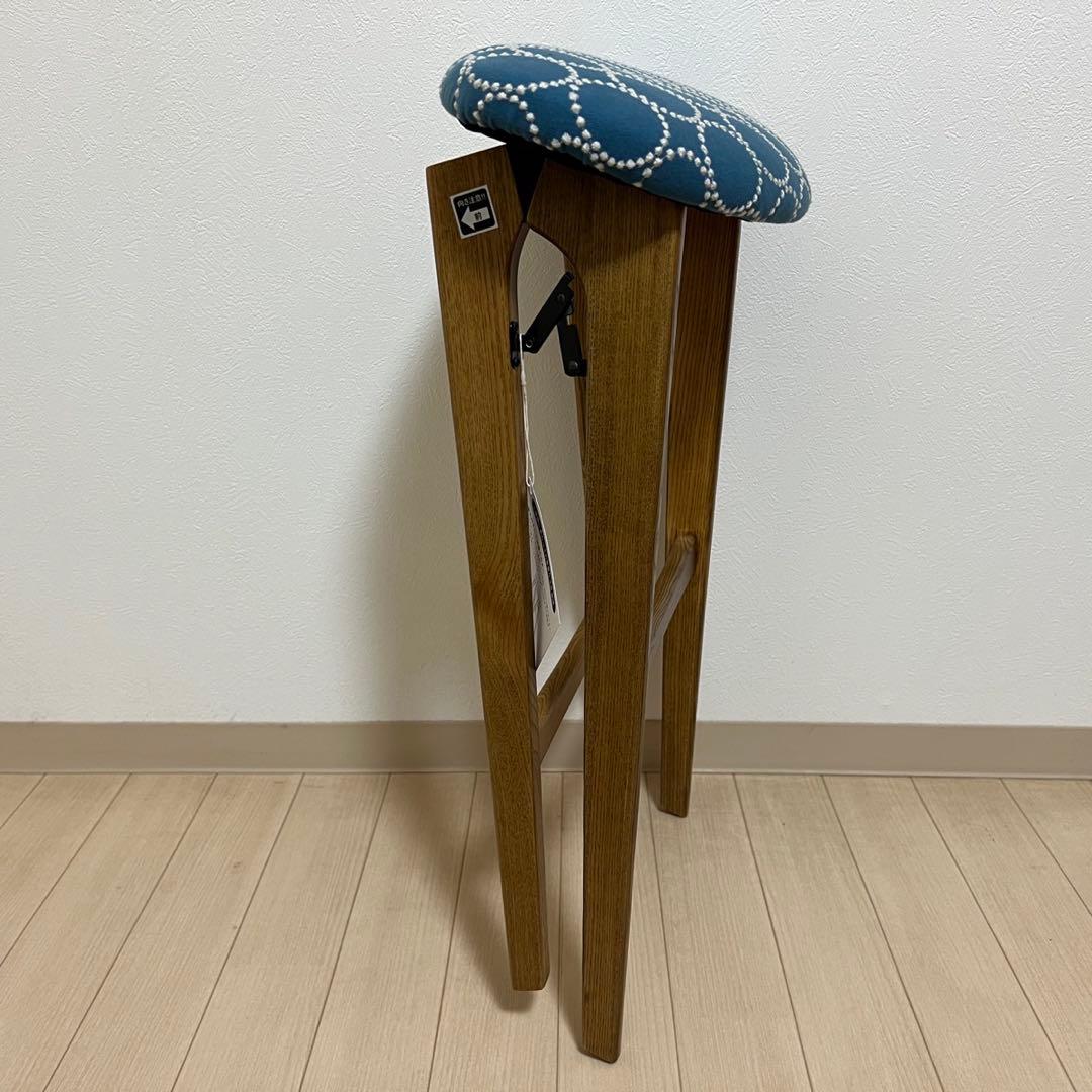 ミナペルホネン スツール タンバリン 折りたたみ 【ブルー/イエロー】 チェア