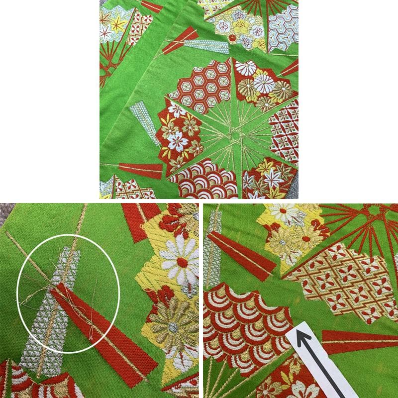 511ag16■七五三 七歳 女児 着物&袋帯 花車 菊 牡丹■美品