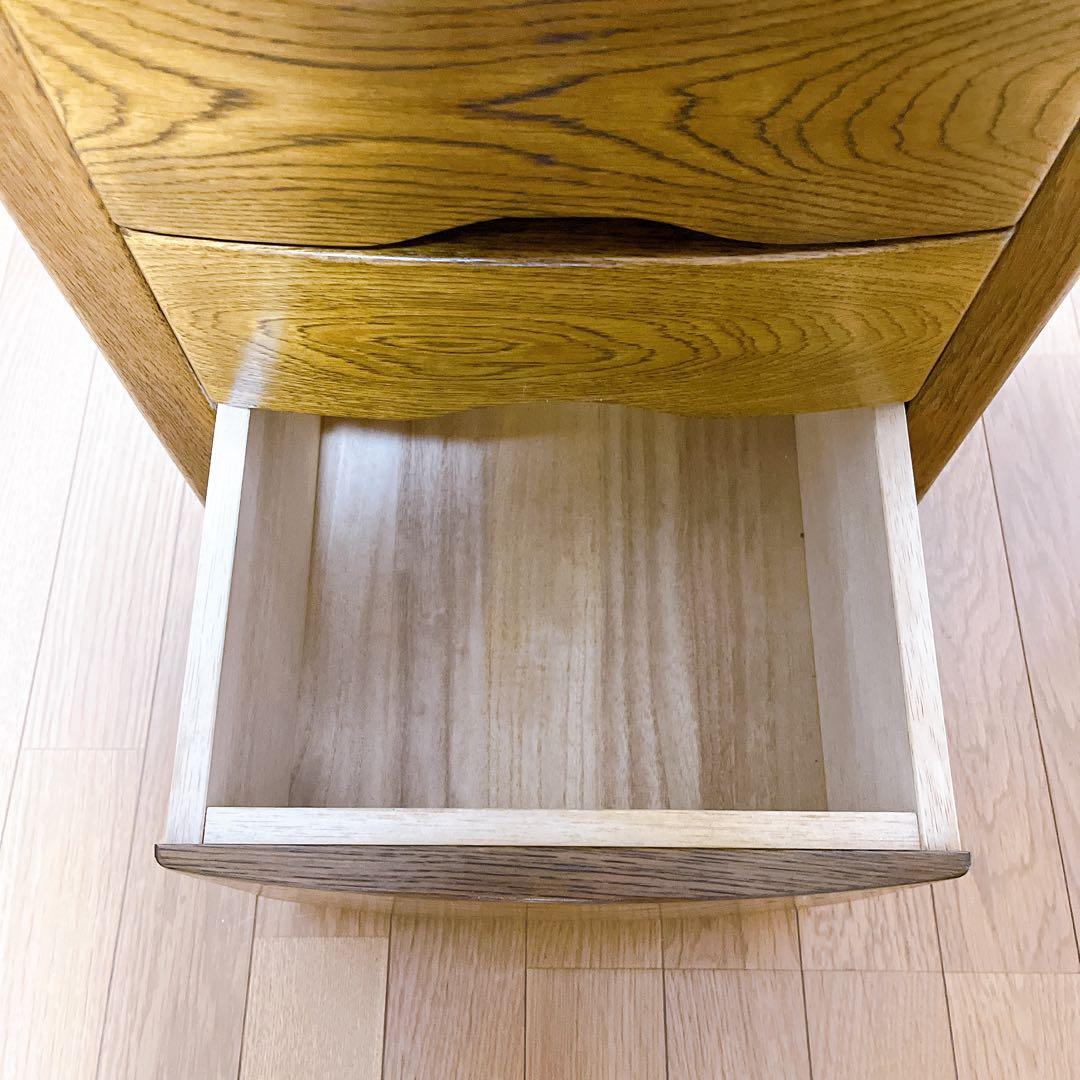 浜本工芸 ナラ材　電話台　チェスト チェスト キャビネット 引き出し収納