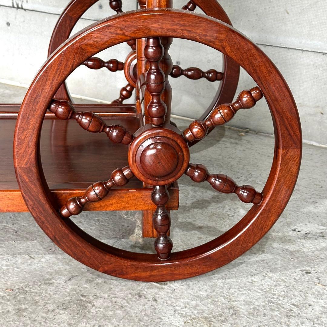 ✦ミッドセンチュリー✦ローズウッド製バーカート　キッチンワゴン バタフライ開閉式