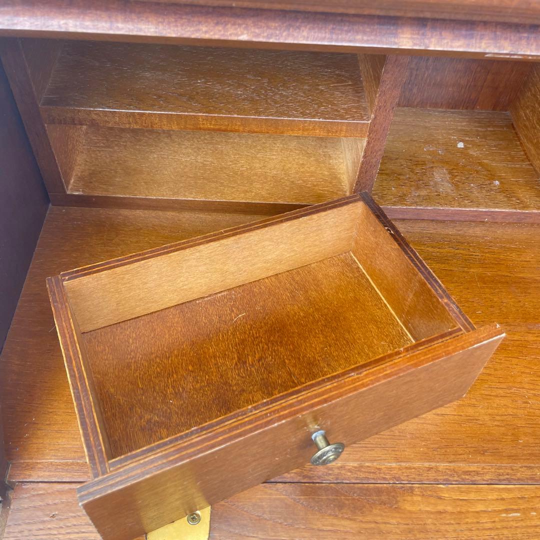 ◯イタリア ライティング ビューロー 机 木製 アンティーク デスク