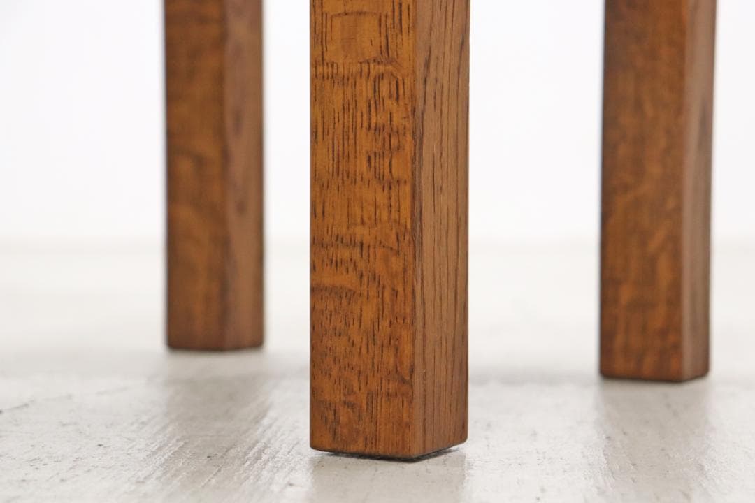 オーク無垢材 スツール チェア 椅子 花台 展示台 ヴィンテージ