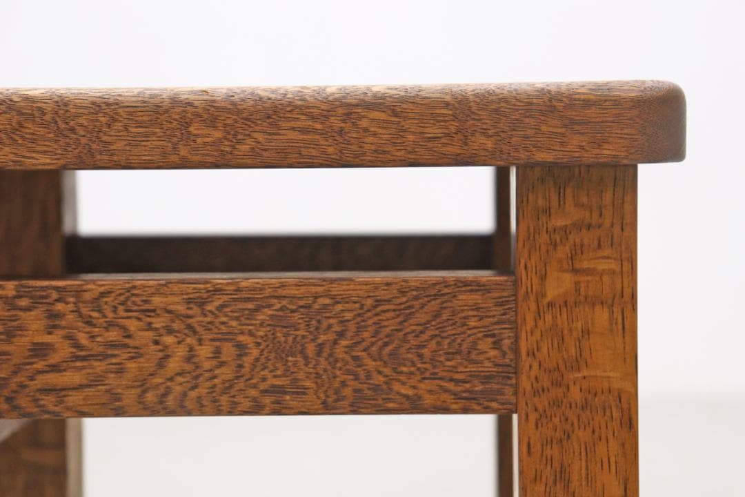 オーク無垢材 スツール チェア 椅子 花台 展示台 ヴィンテージ