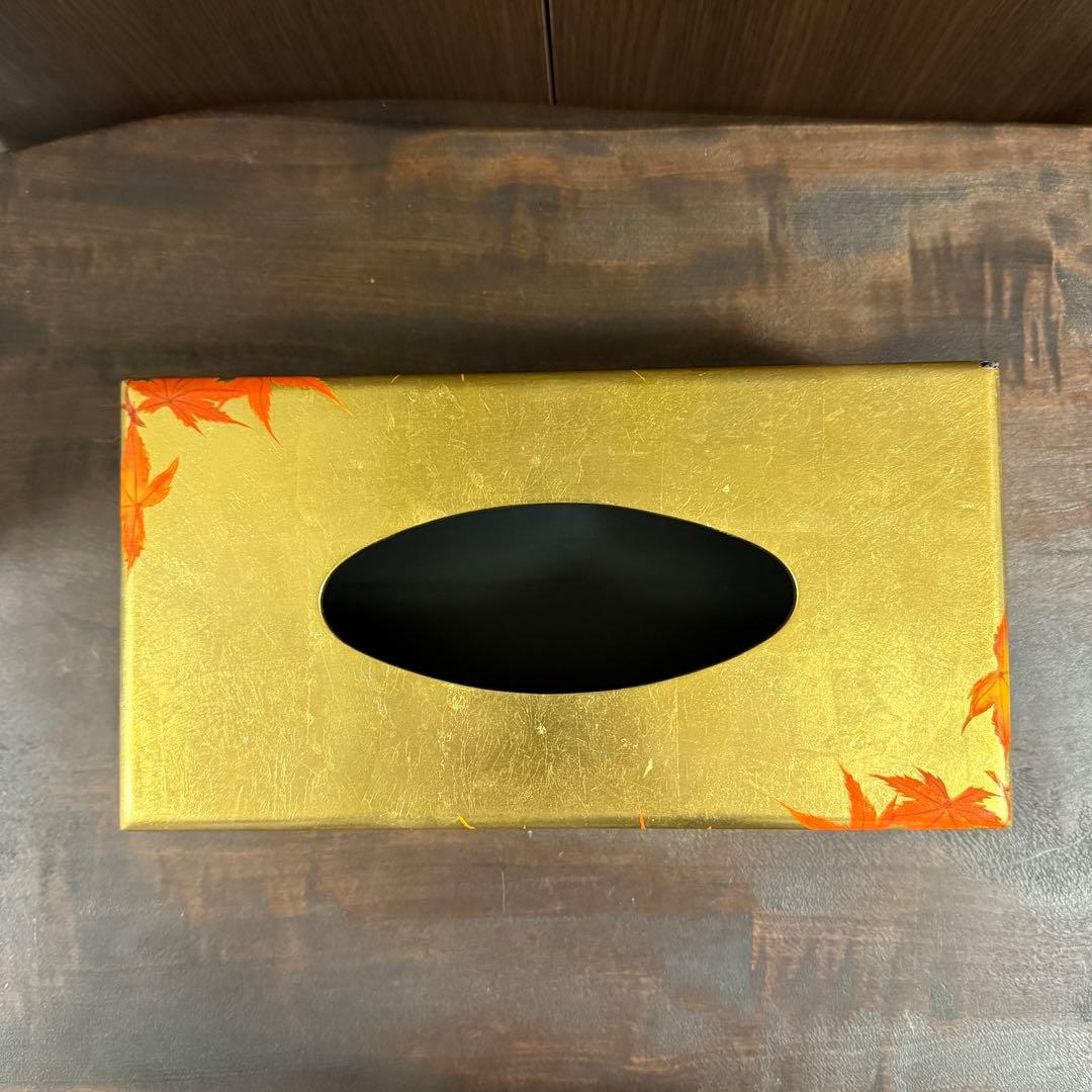 特製 漆絵 ティッシュボックス　もみじ