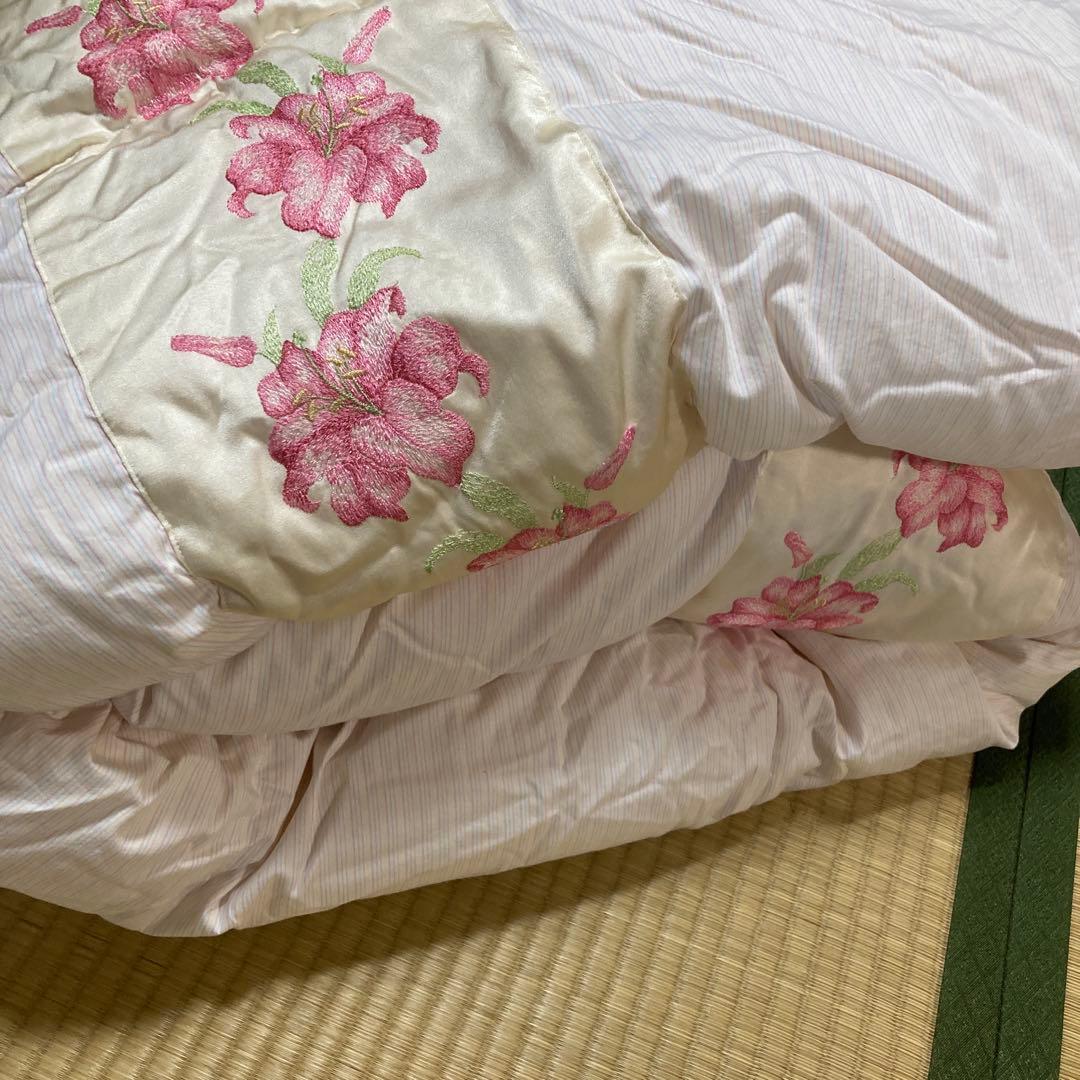 丸八真綿　羽毛肌掛け布団　ダブル