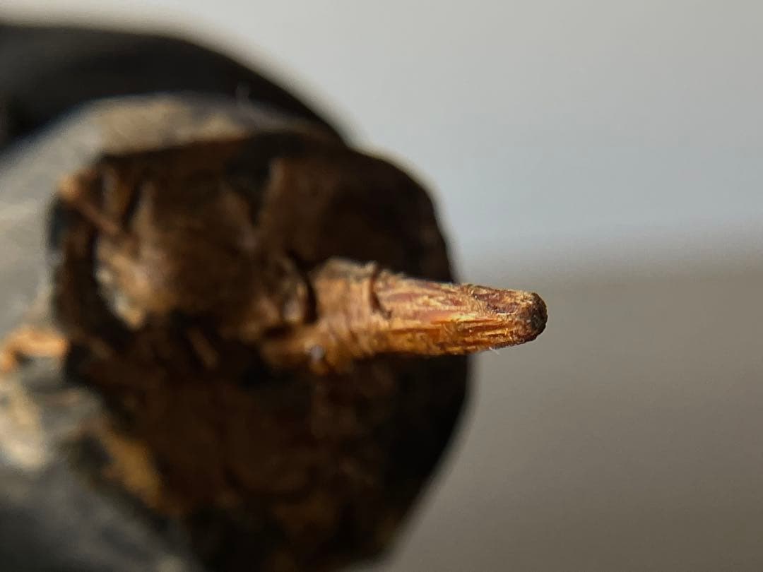 【祈りの木彫仏頭 室町後期〜江戸初期頃 約4.5㎝】残欠古美術骨董歴史資料お守り