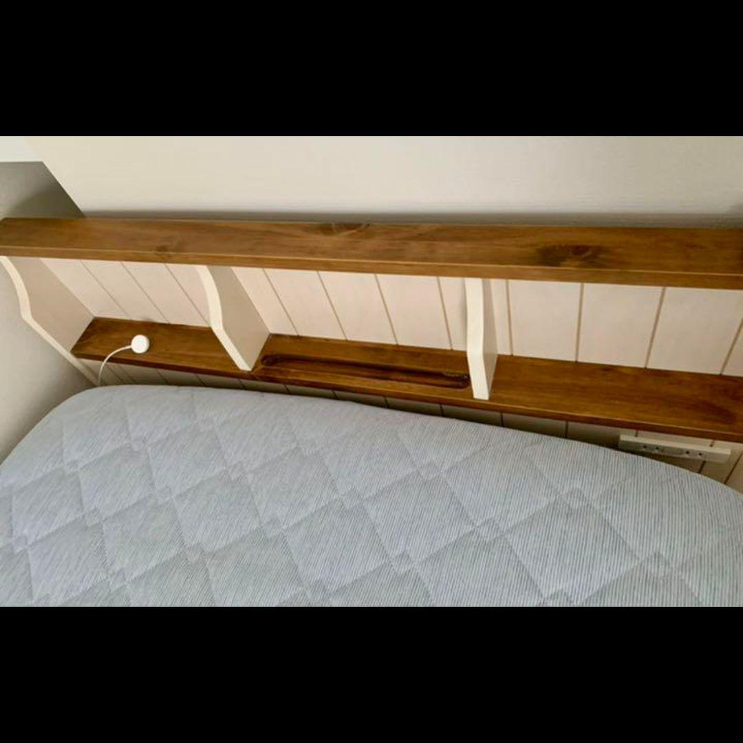 引取限定　木製シングルベッドフレーム 引き出し収納付き