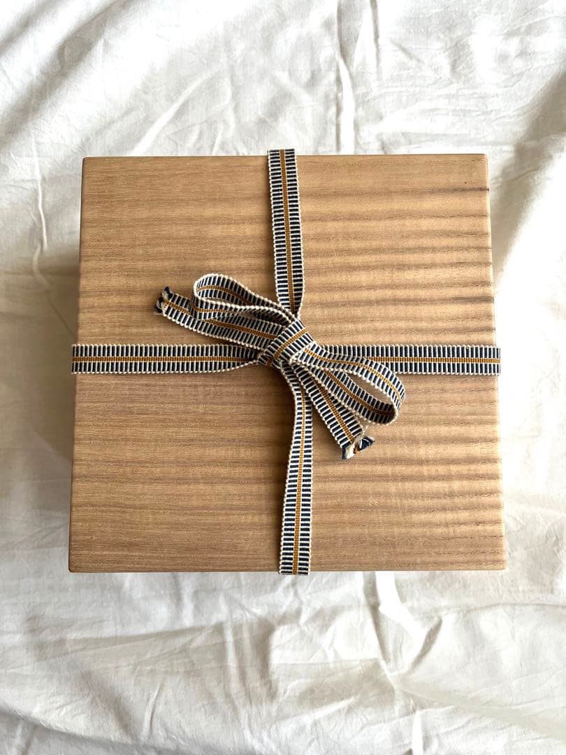 漆器　欅造食籠　川北浩彦　菓子箱