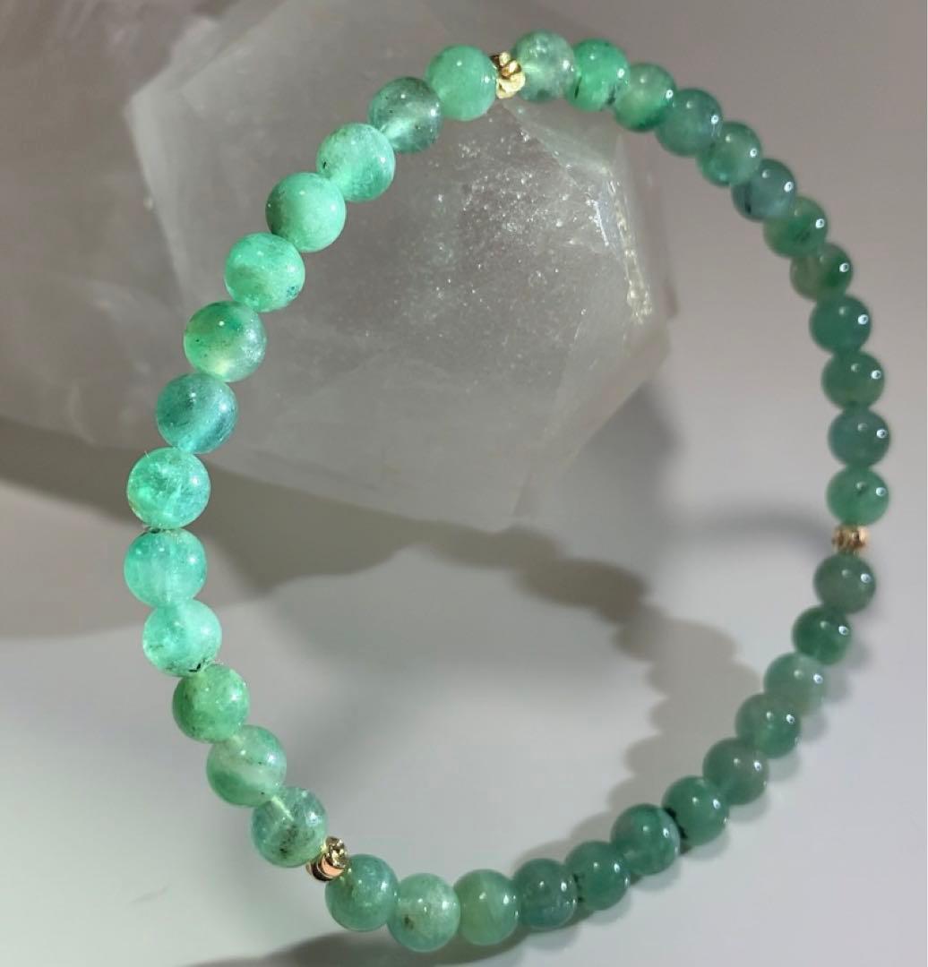鮮やか発色❣️ 《高品質》エメラルド　ブレスレット