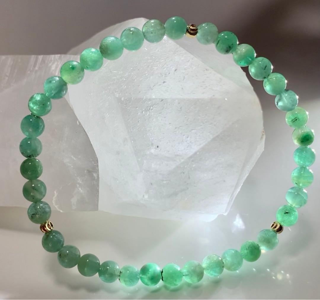 鮮やか発色❣️ 《高品質》エメラルド　ブレスレット