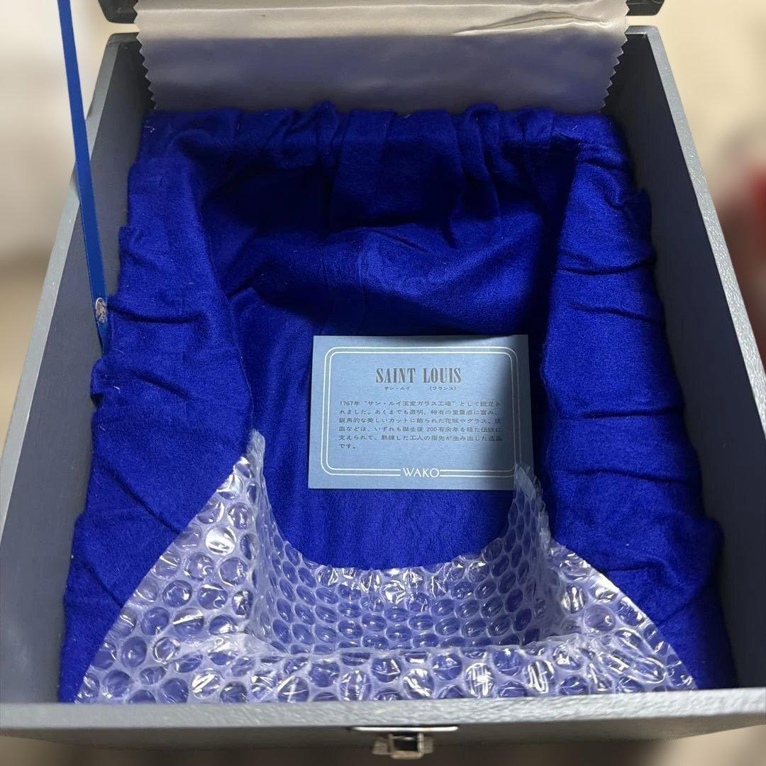 最高級クリスタル】サンルイクリスタル 花瓶 フラワーベース レッド 箱