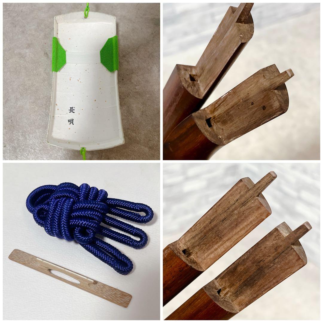 長唄 三味線 細棹 2.6cm 両面 犬皮 三味線立て スタンド付属 和楽器