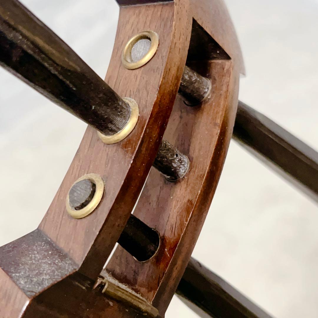 長唄 三味線 細棹 2.6cm 両面 犬皮 三味線立て スタンド付属 和楽器