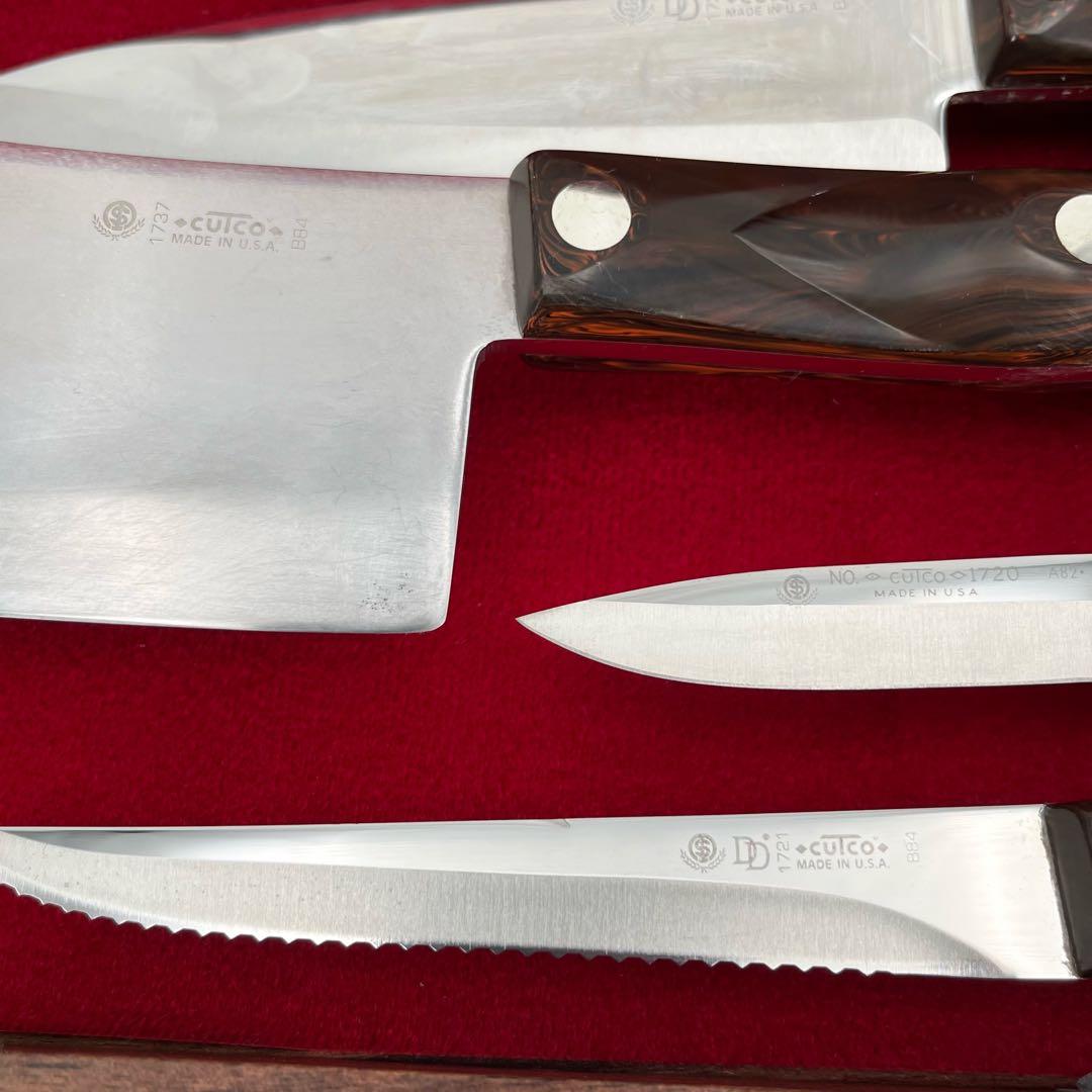【高級】 CUTCO カツコ USA製 包丁・ナイフ 7本セット 木製ケース付き