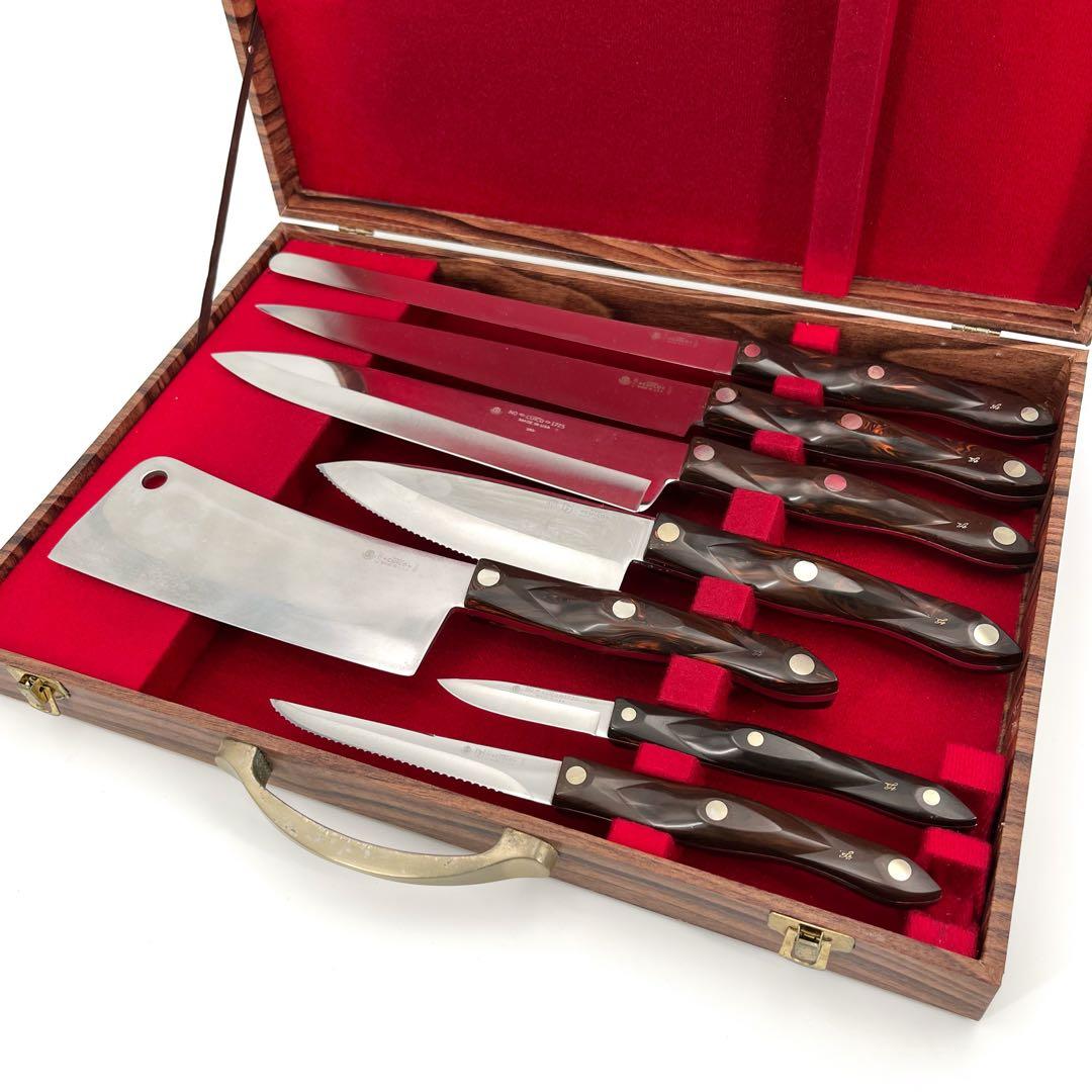 【高級】 CUTCO カツコ USA製 包丁・ナイフ 7本セット 木製ケース付き