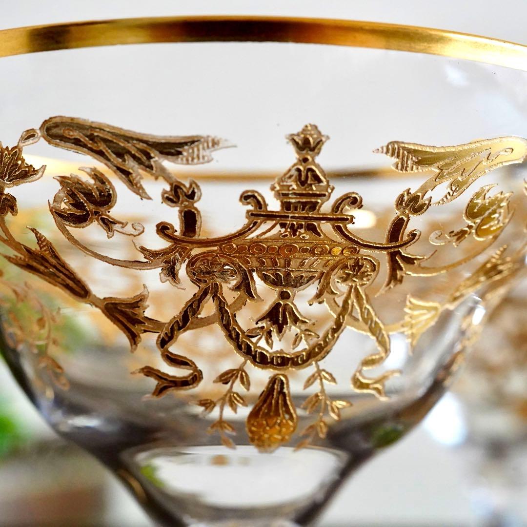 24金彩美品オールド サンルイ☆リマ☆シャーベットグラス クープ