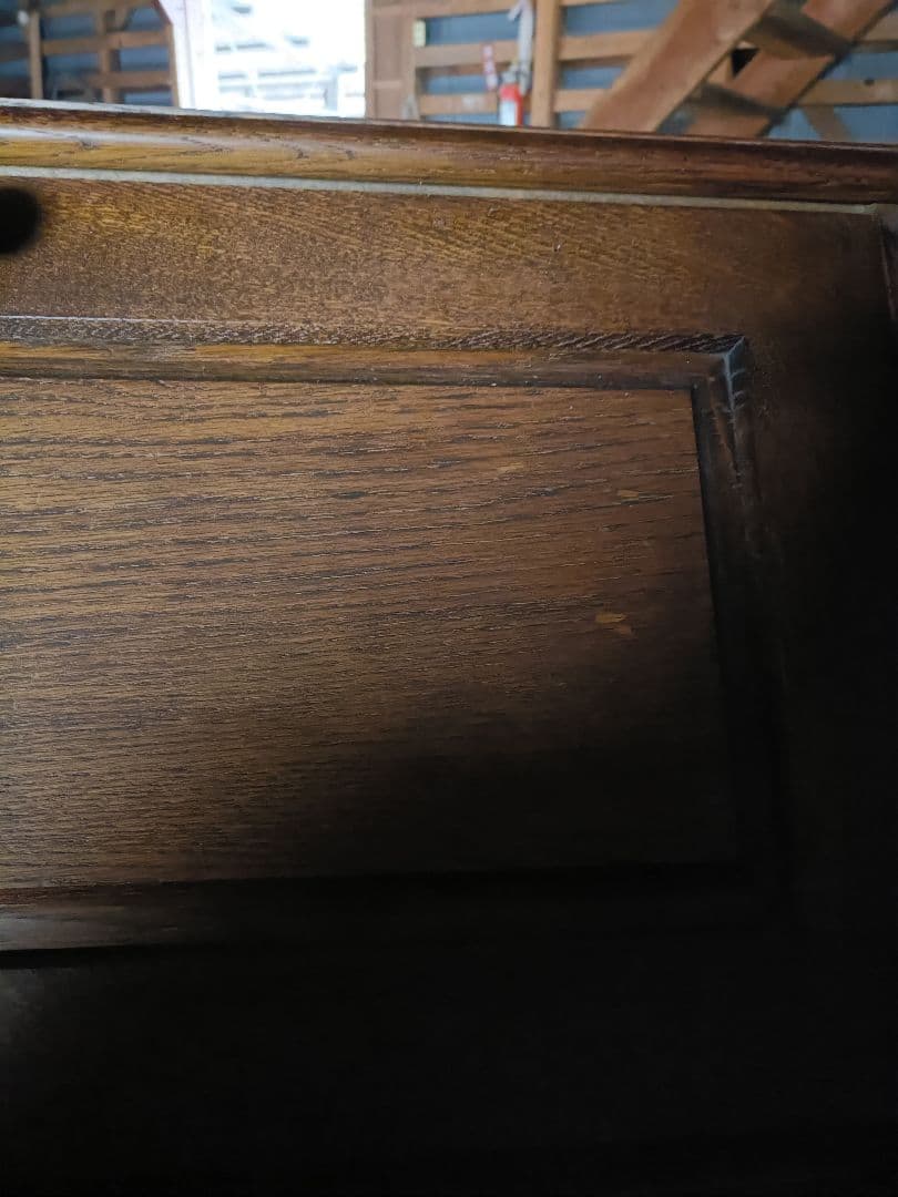 北海道　えぞ民芸家具　ナラ材　ライティングビューロー　収納机　デスク　美品