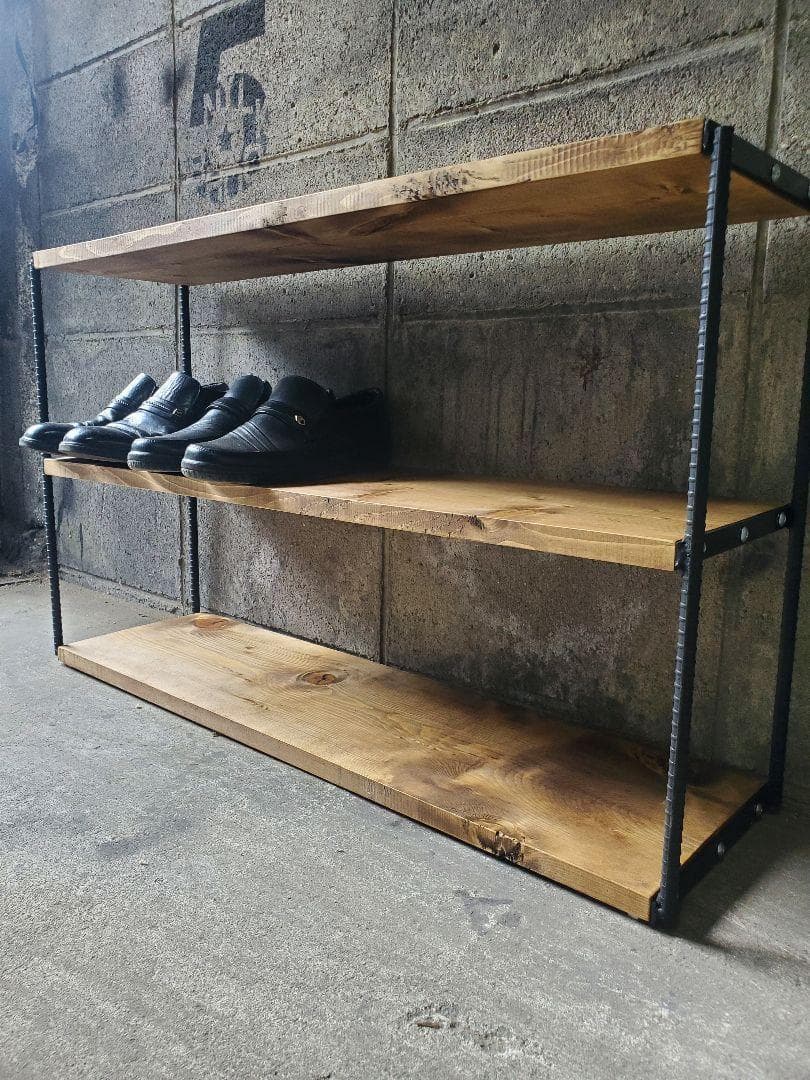 シューズラック　男前インテリア　ハンドメイド　植物　棚　6022
