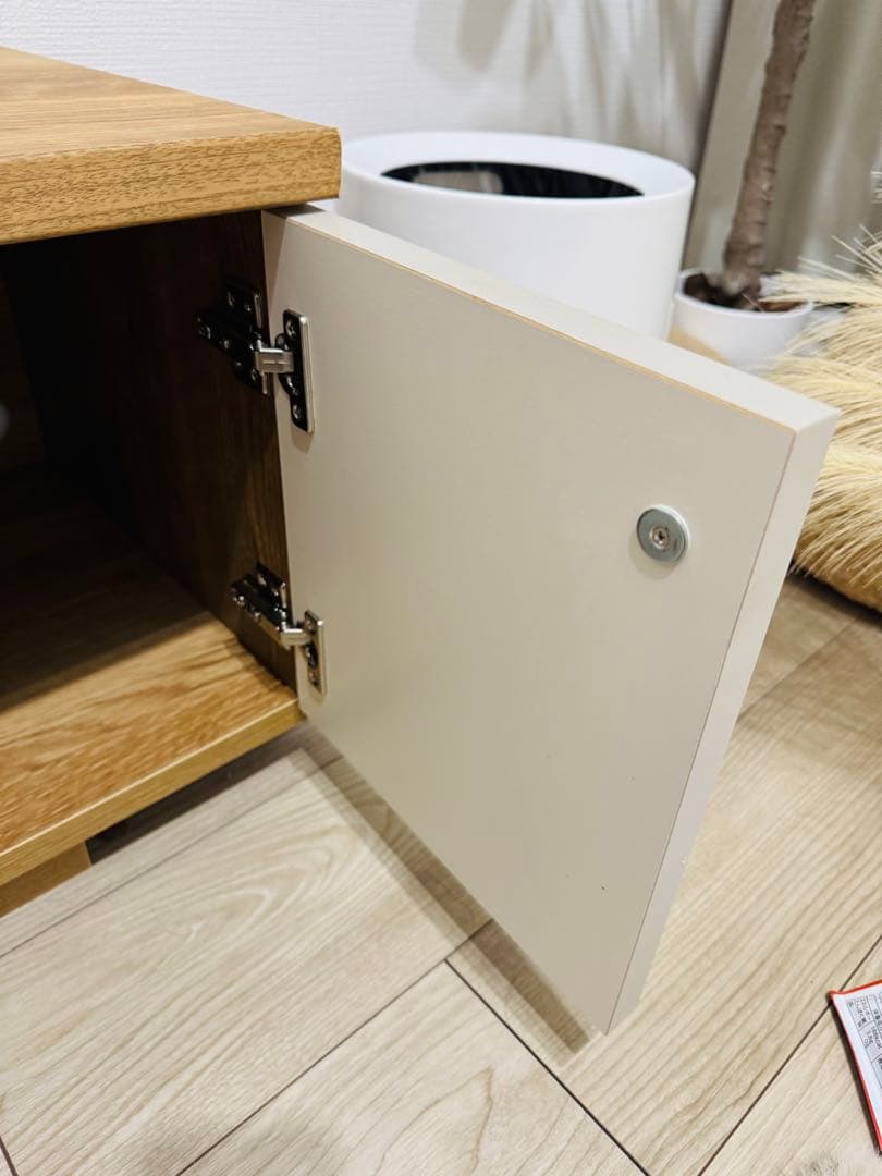 lowya テレビ台 140cm シャビーナチュラル グレージュ