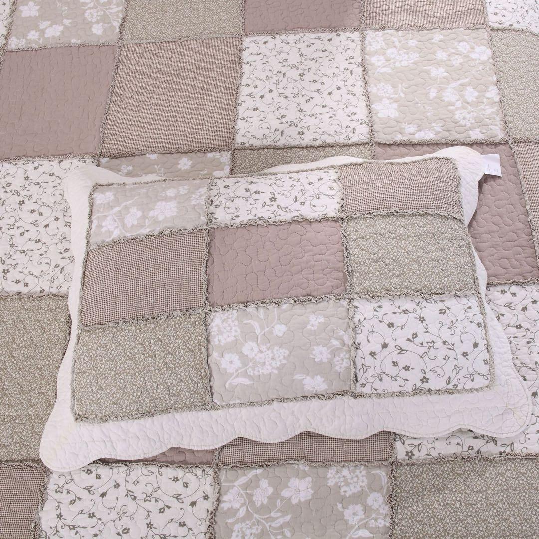 キルトベッドカバー3点セット綿マルチカバー キルティング 2745
