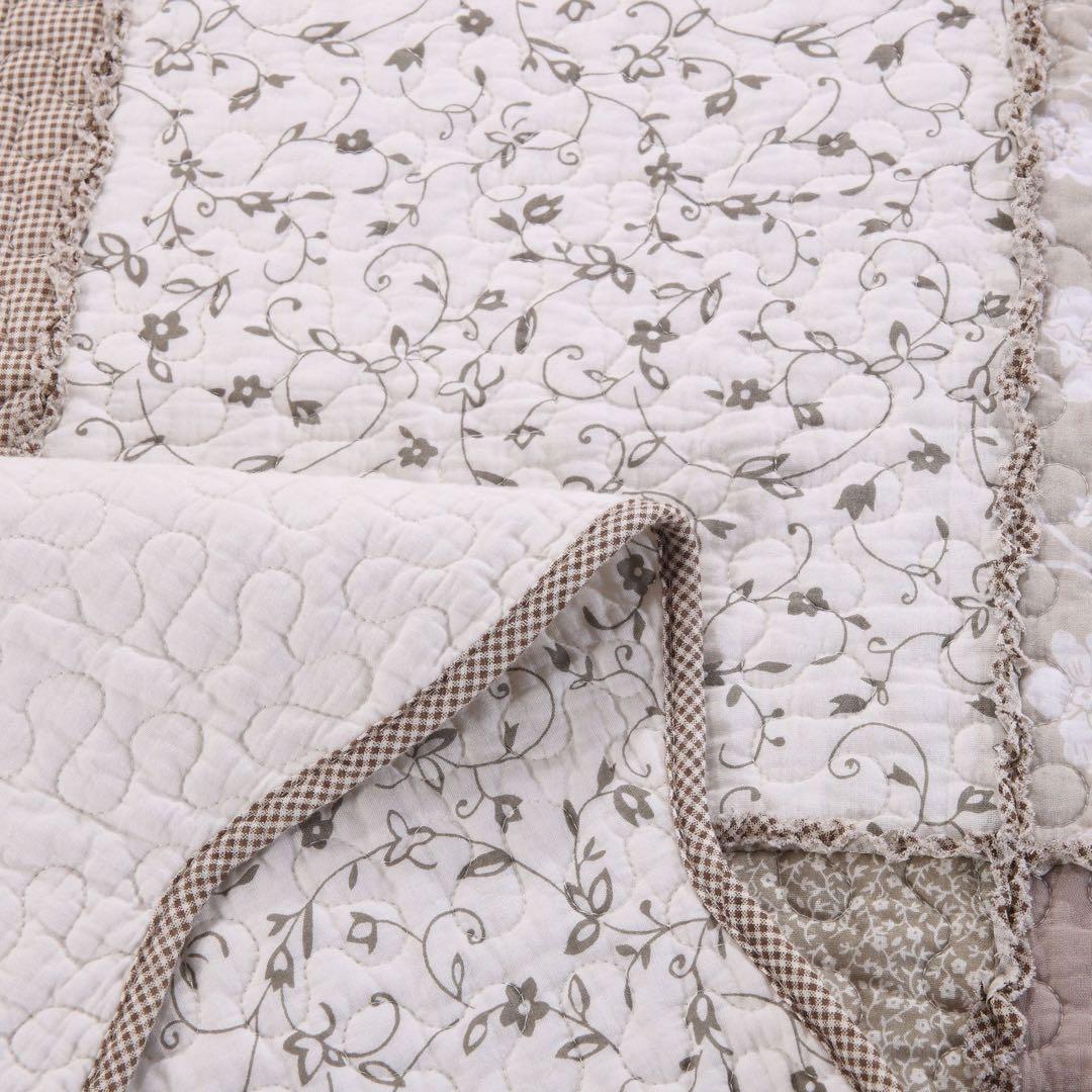 キルトベッドカバー3点セット綿マルチカバー キルティング 2745
