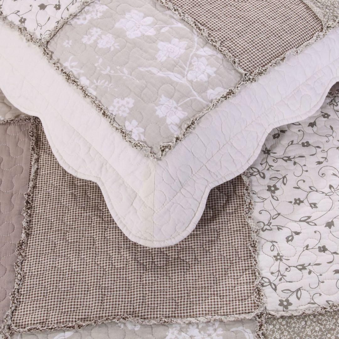 キルトベッドカバー3点セット綿マルチカバー キルティング 2745