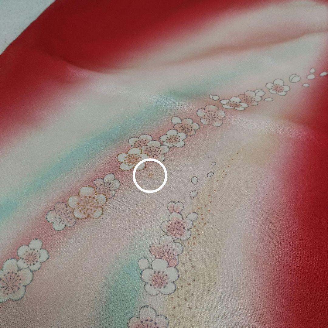 七五三 7歳 正絹綸子 セミアンティーク 着物 帯 バッグ 草履 小物セット