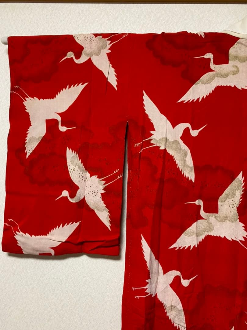 No.75正絹大正アンティーク子供着物長襦袢着丈120センチ裄丈59.5センチ