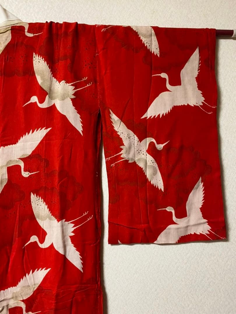 No.75正絹大正アンティーク子供着物長襦袢着丈120センチ裄丈59.5センチ